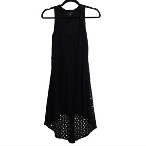 AS U WISH Black High Low Crochet Lined Dress Size XS